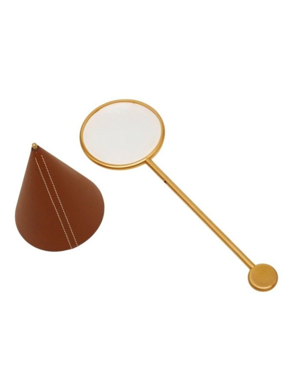 Hermes Equilivre D'hermes Interior Object Ornament Gold Brown Plated Leather